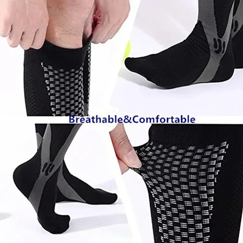 Medical Compression Socks - Athletic Support for Running, Travel & Cycling