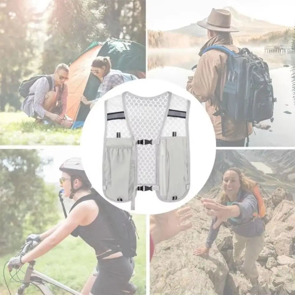 Reflective Running Vest - Waterproof Hydration Pack for Running, Hiking & Cycling