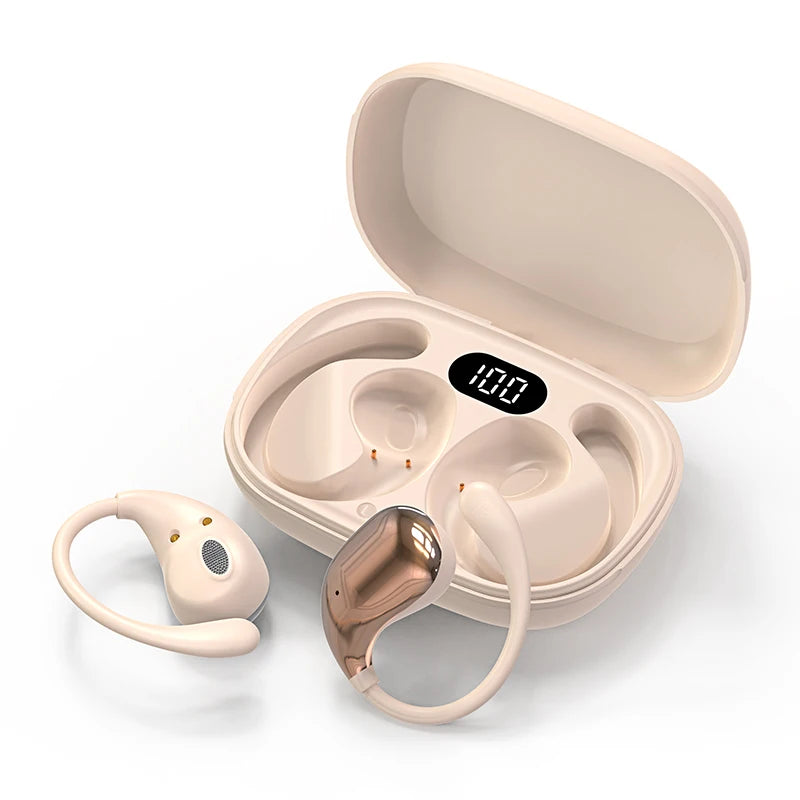 Bluetooth 5.4 Ear Hook Earbuds – Waterproof, HiFi & Touch Control