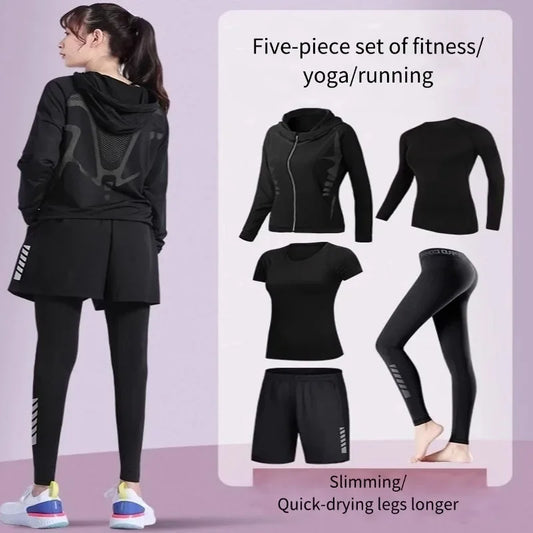 Women's breathable running sportswear set for morning runs and gym training, spring summer weight | Jog4less