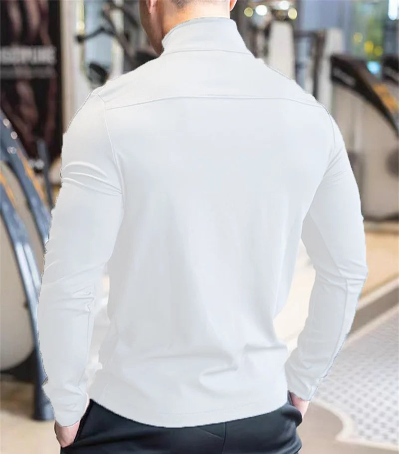 Men's Quick-Dry Running Jacket - Lightweight Windproof Sports Jacket with Zip