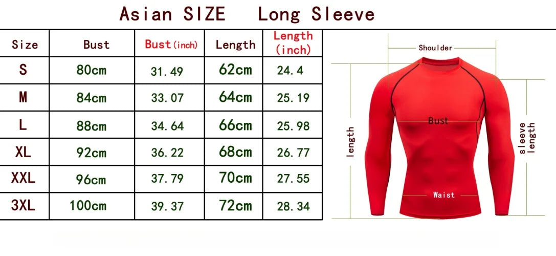 Men's Compression Base Layer Long Sleeve Running Top