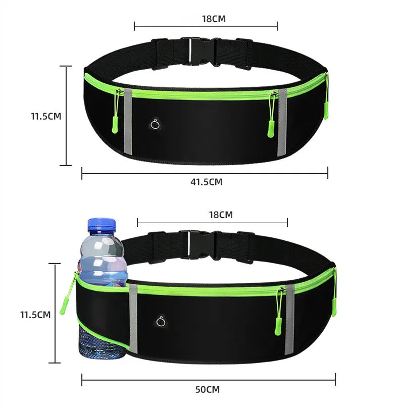 Running Belt Waist Bag - Water Resistant Phone Holder for Gym & Sports
