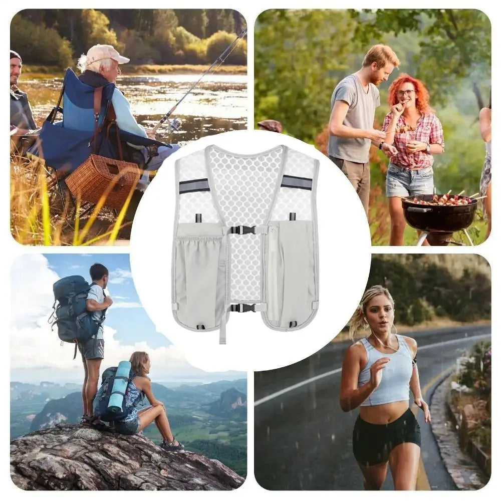 Reflective Running Vest - Waterproof Hydration Pack for Running, Hiking & Cycling