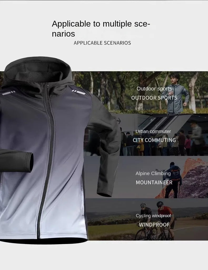 Men's Quick-Dry Running Jacket with Fleece Lining
