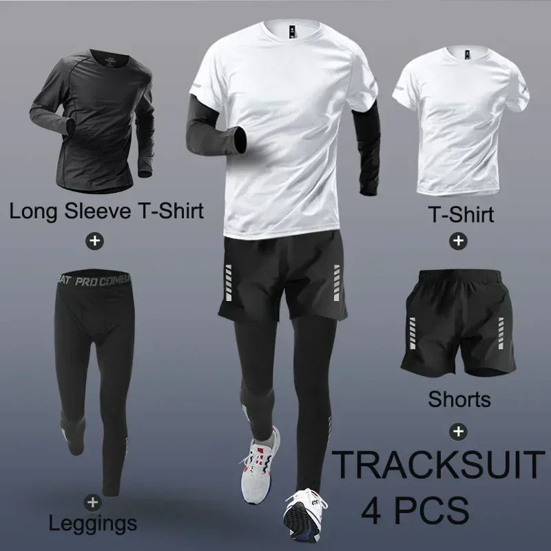 Men's Quick-Dry Running Tracksuit Set – 2 to 4 Piece Jogger Suit
