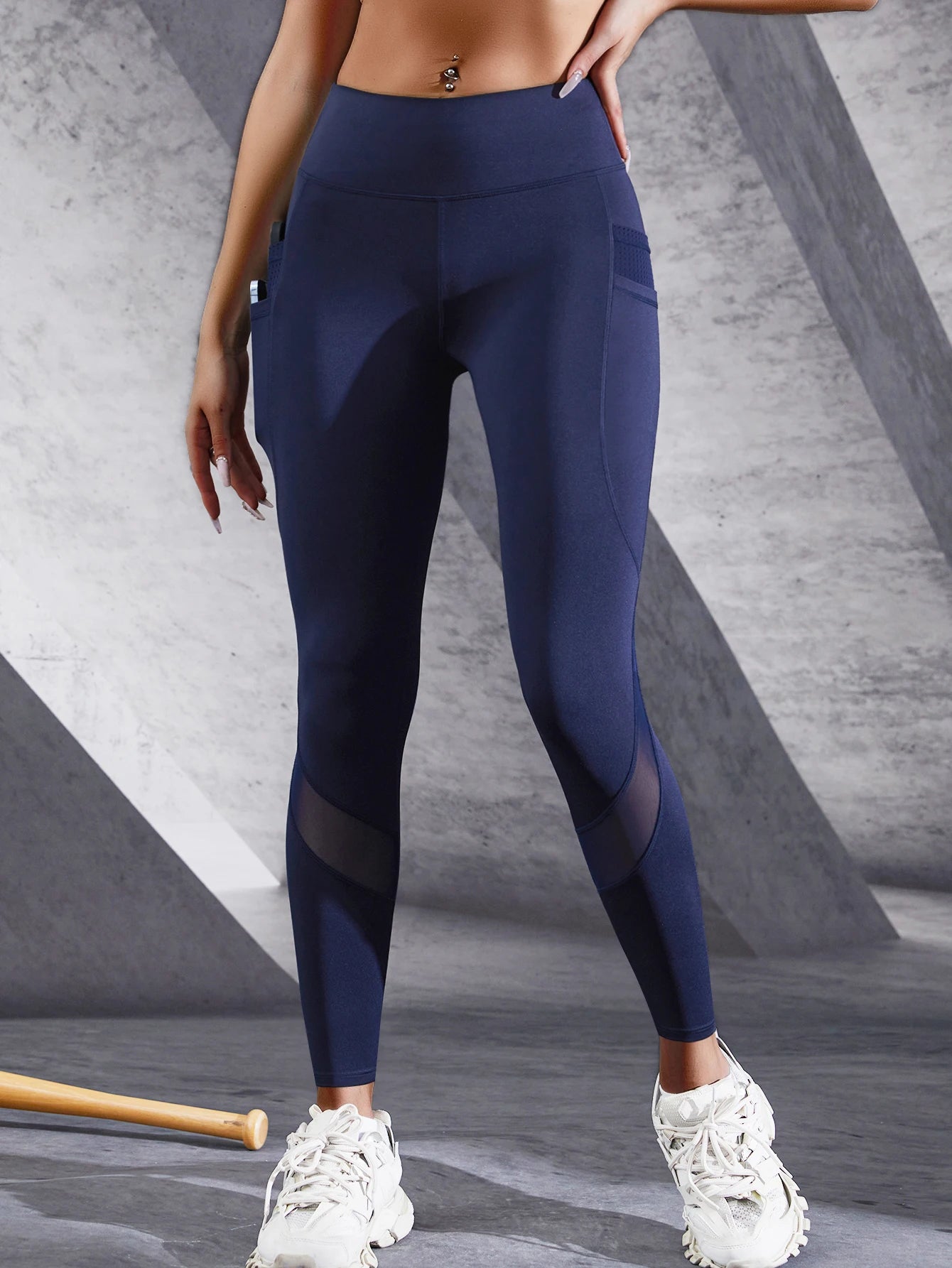Women's High-Waist Base Layer Running Pants with Pockets