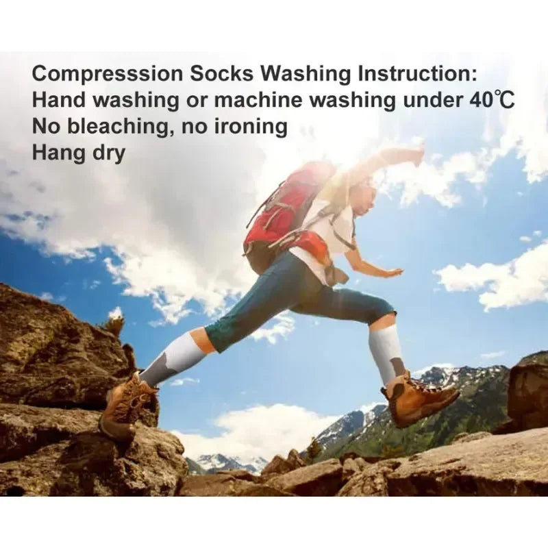 Medical Compression Socks - Athletic Support for Running, Travel & Cycling