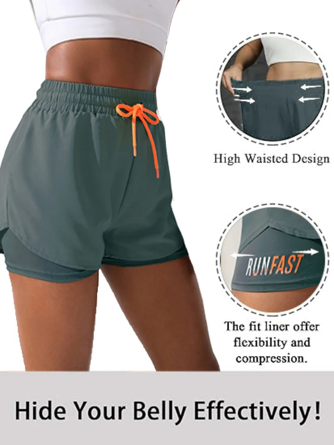 Women's Running Shorts - RUN FAST Quick Dry Yoga Fitness Hot Pants