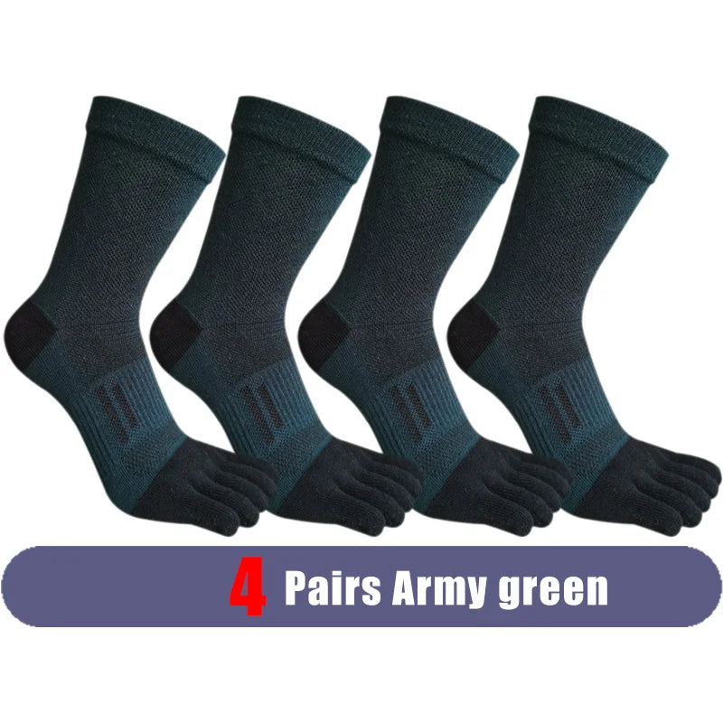 Men's Compression Five Finger Toe Socks – Cotton Running Socks