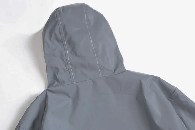 Men's Reflective Running Jacket - High-Visibility Hooded Jacket for Night Running & Cycling