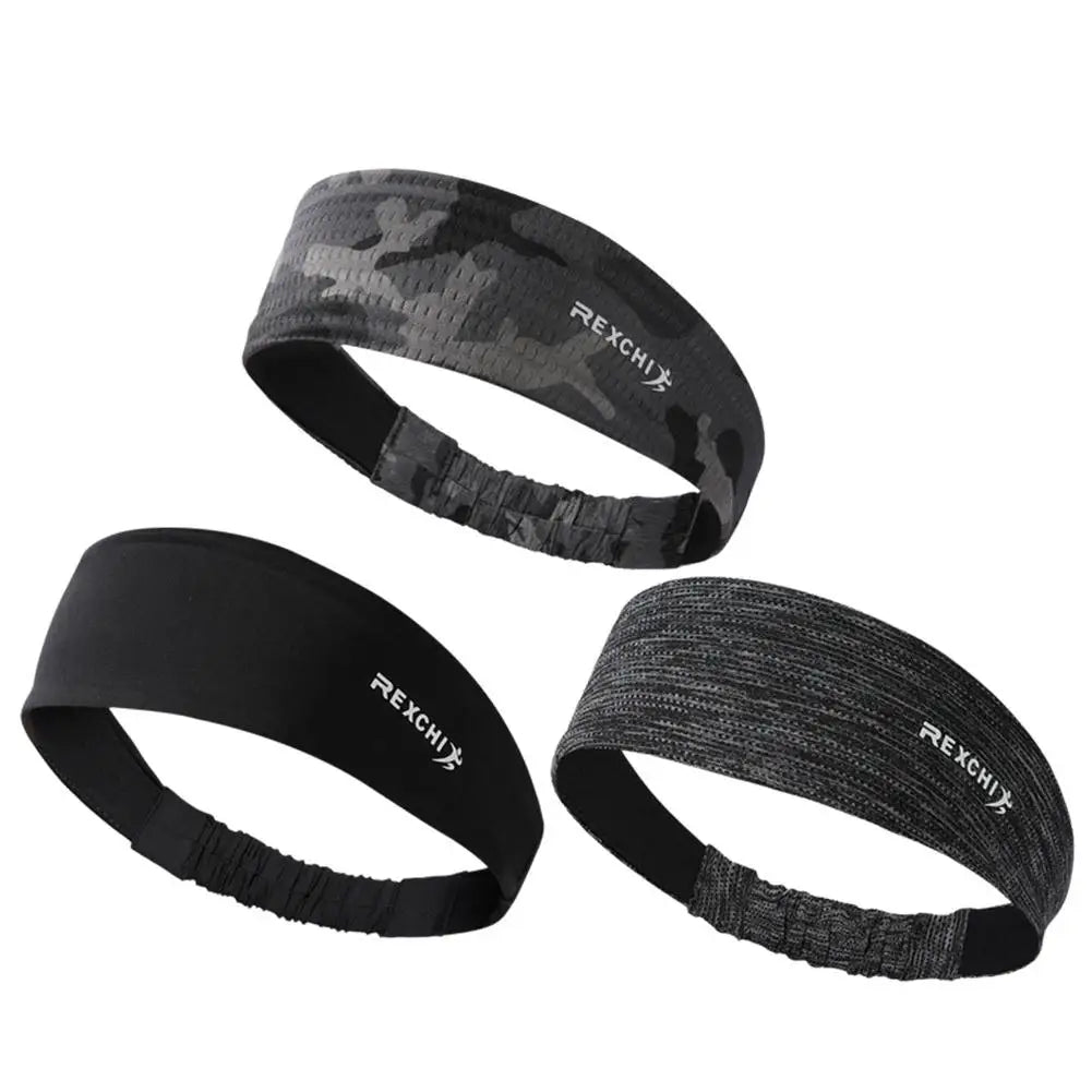 Moisture-Wicking Running Headband - Non-Slip Elastic Sweatband