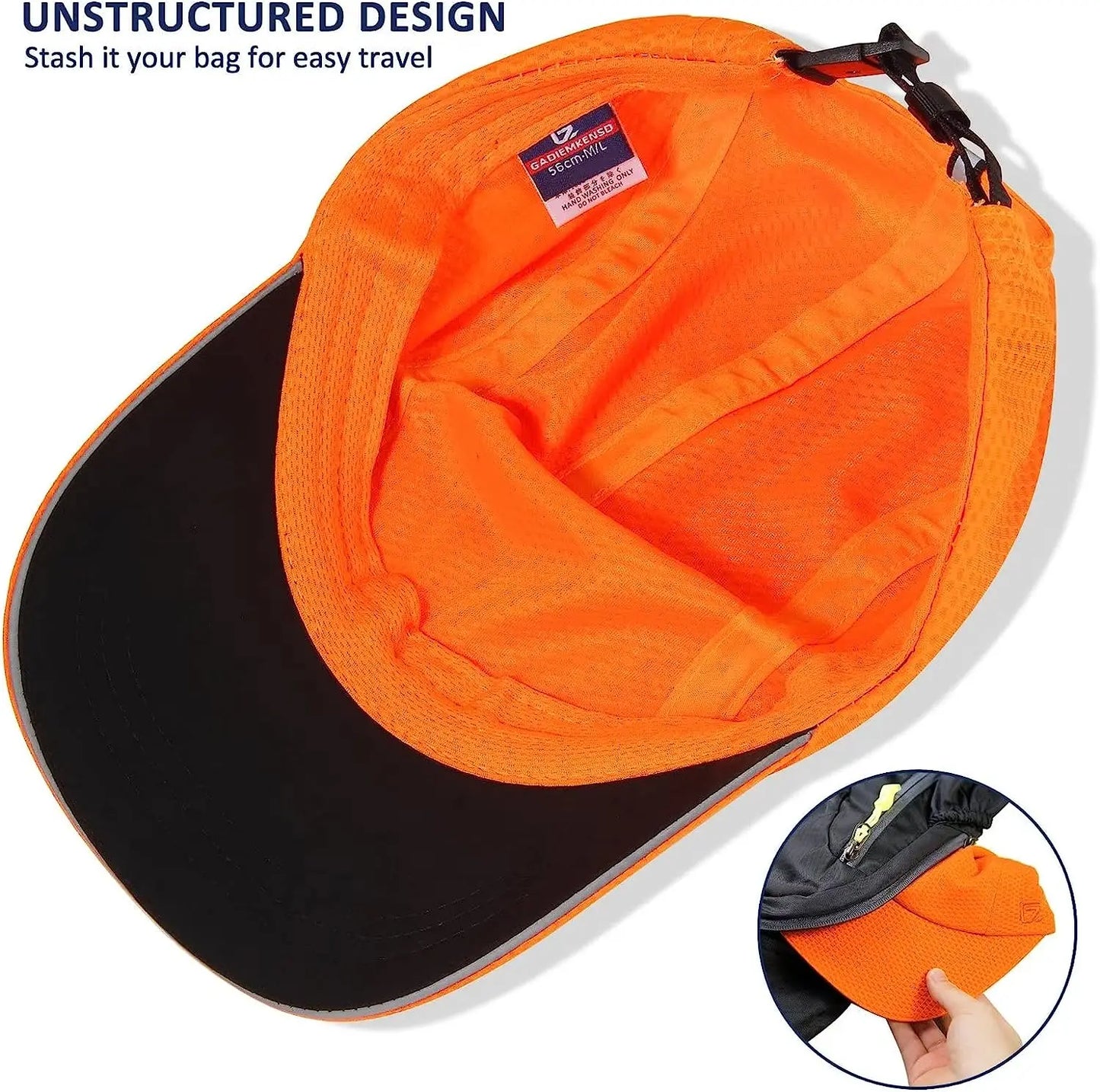 Women's Lightweight Running Hat - Breathable Mesh Cap with Reflective Trim