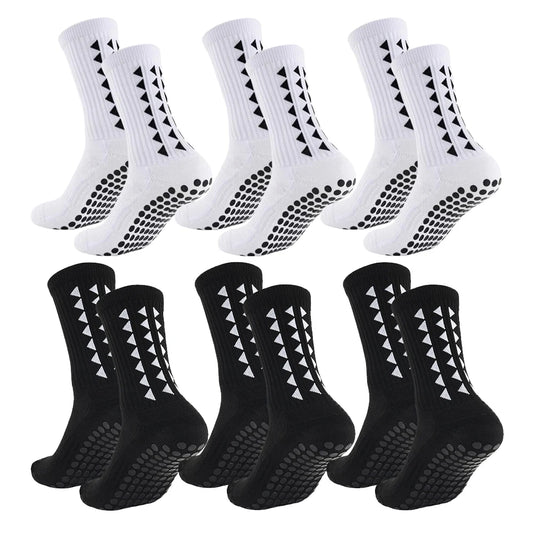 "Men's and women's non-slip grip socks with towel bottom for running and sports"