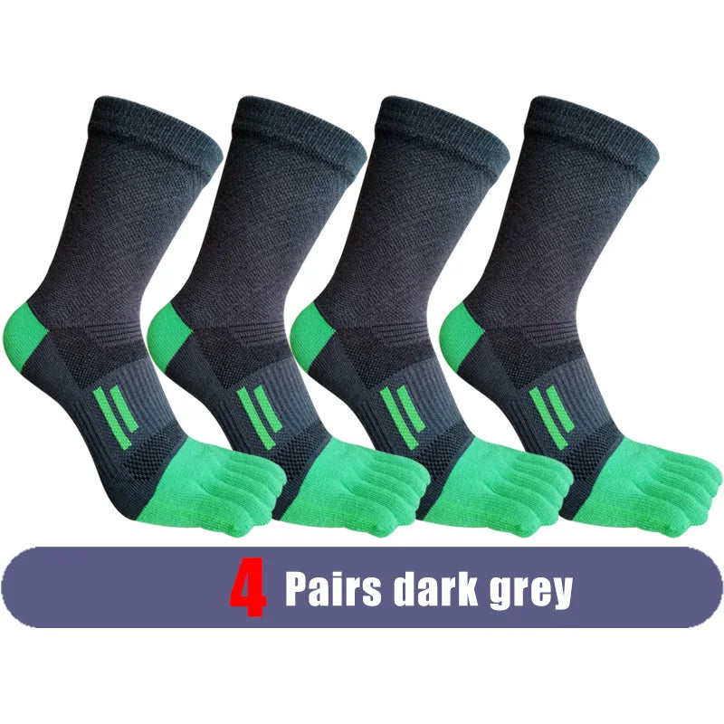 Men's Compression Five Finger Toe Socks – Cotton Running Socks