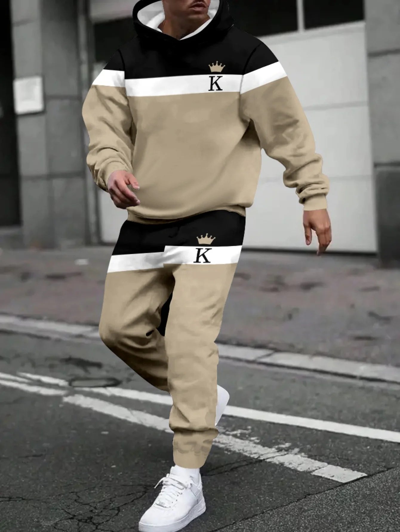 Men's Oversized Jogging Suit – Sweatshirt & Trousers Two-Piece Set