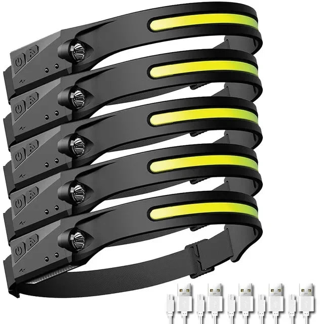 LED Running Headlamp - Rechargeable Head Torch for Night Running & Jogging