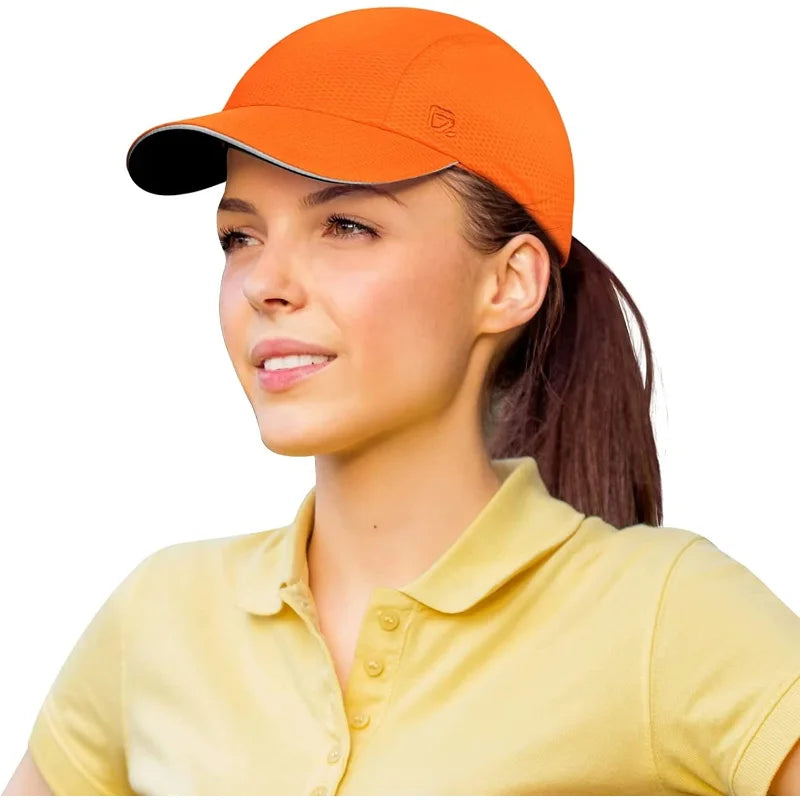 Women's Lightweight Running Hat - Breathable Mesh Cap with Reflective Trim