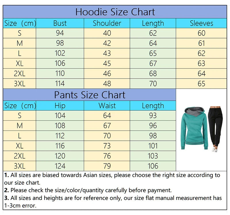 Women's Hooded Pullover Tracksuit – Full Length Casual Jogger Set