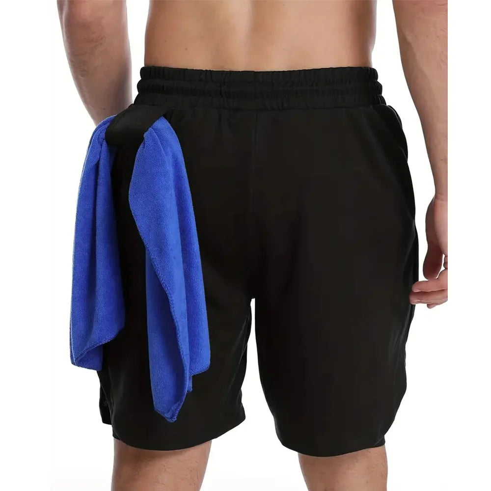 Men's 2-in-1 Compression Running Shorts - Quick Dry Double Layer Fitness Shorts