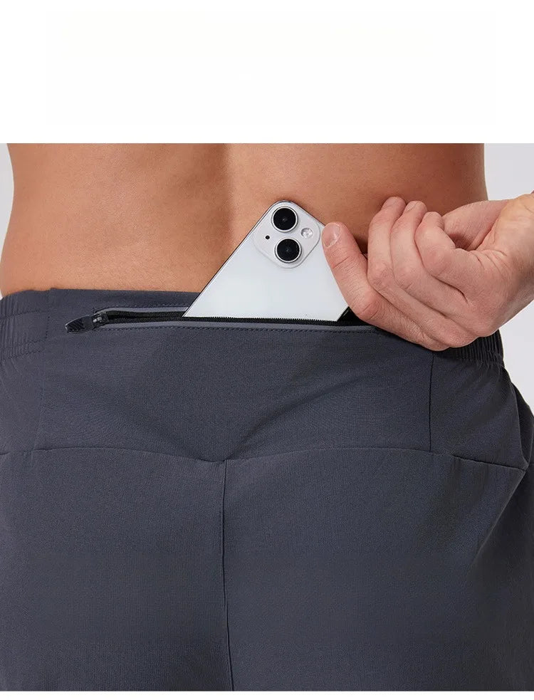 Men's Quick-Dry Breathable Sportswear Set – Hooded 2-Piece with Pockets