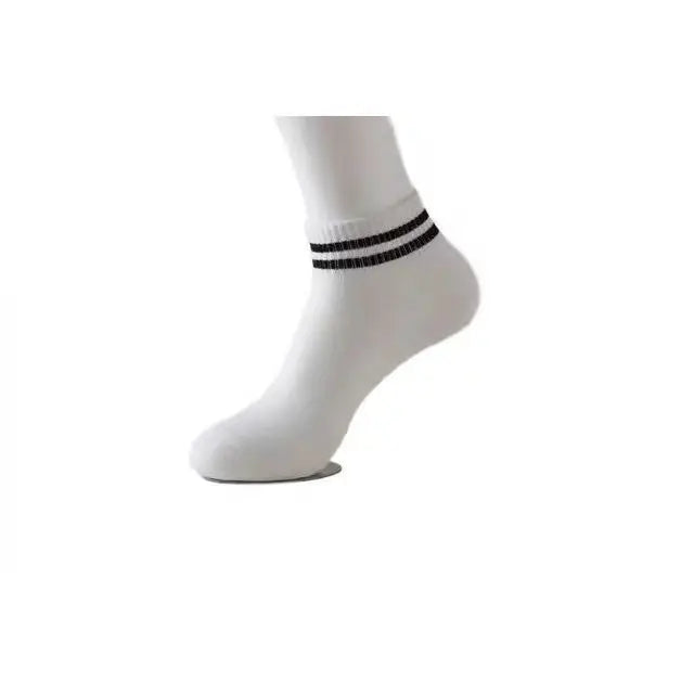 Women's Non-Slip Grip Socks - Pilates, Running, Yoga & Workout Socks with Double Stripes