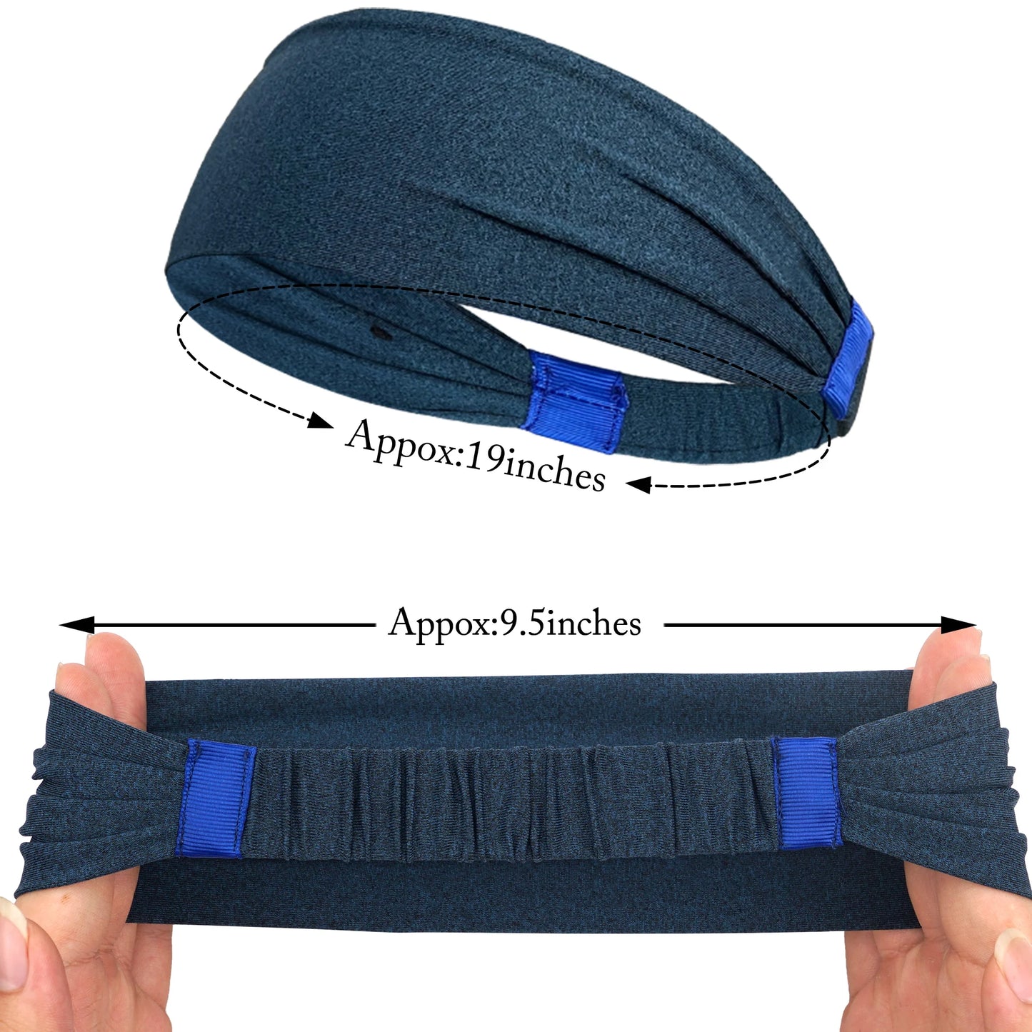 Elastic Running Headband - Soft Sweatband for Gym & Fitness