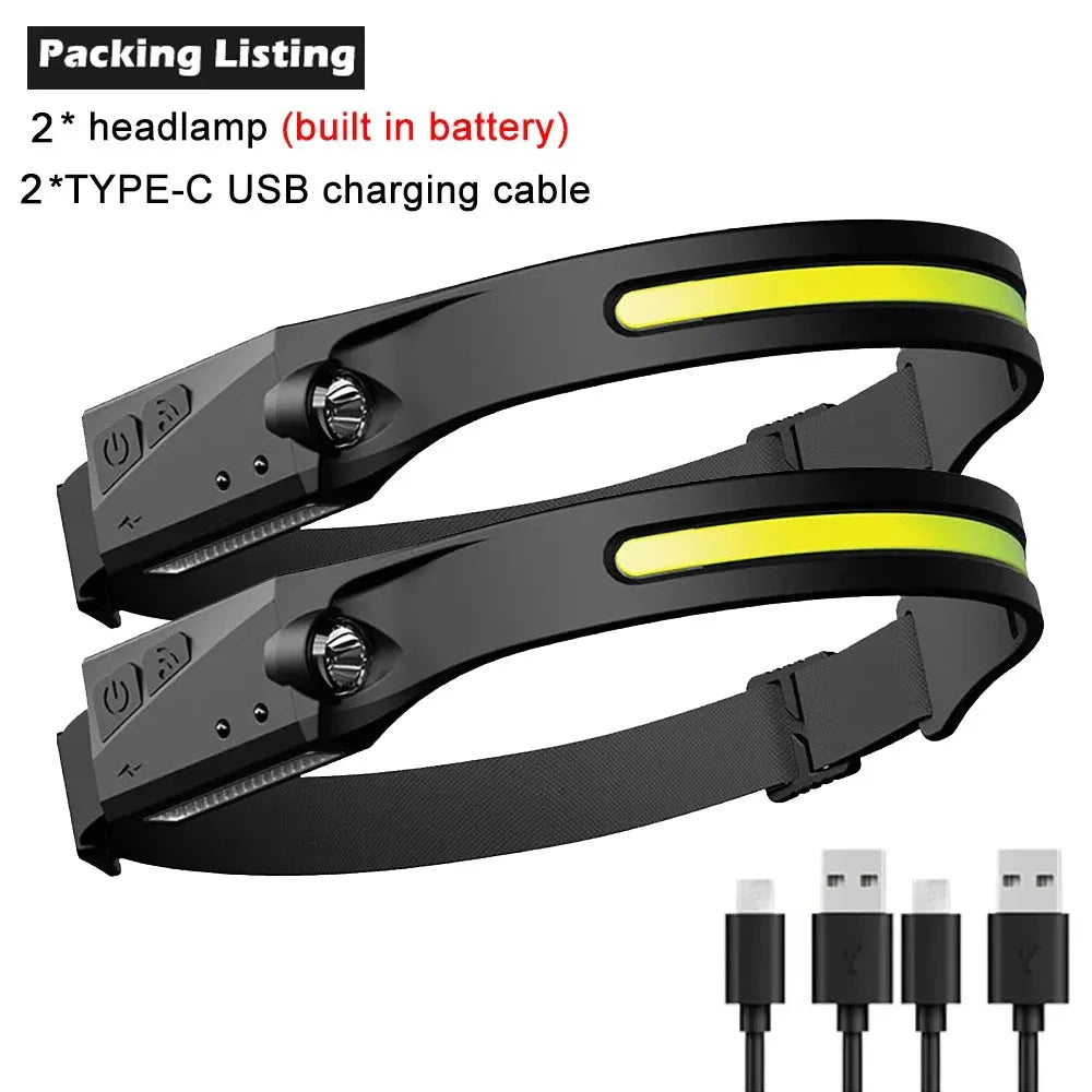 LED Running Headlamp - Rechargeable Head Torch for Night Running & Jogging