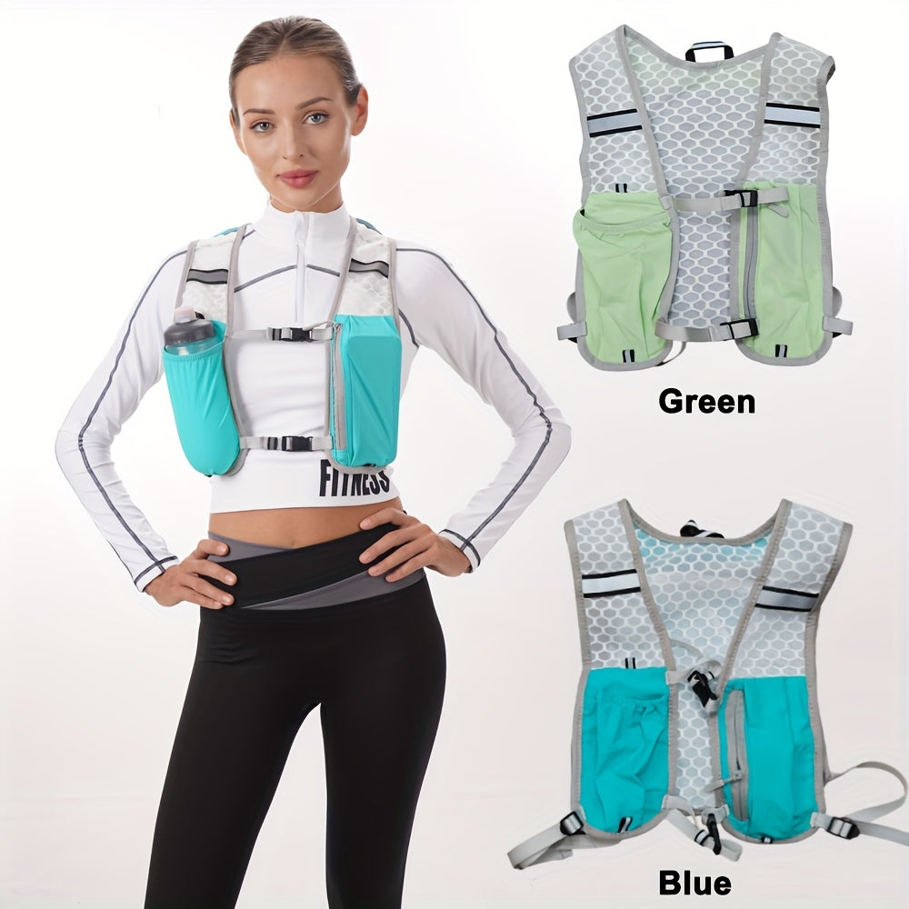 Women's Lightweight Running Vest Backpack - Multi-Pocket Hydration Pack