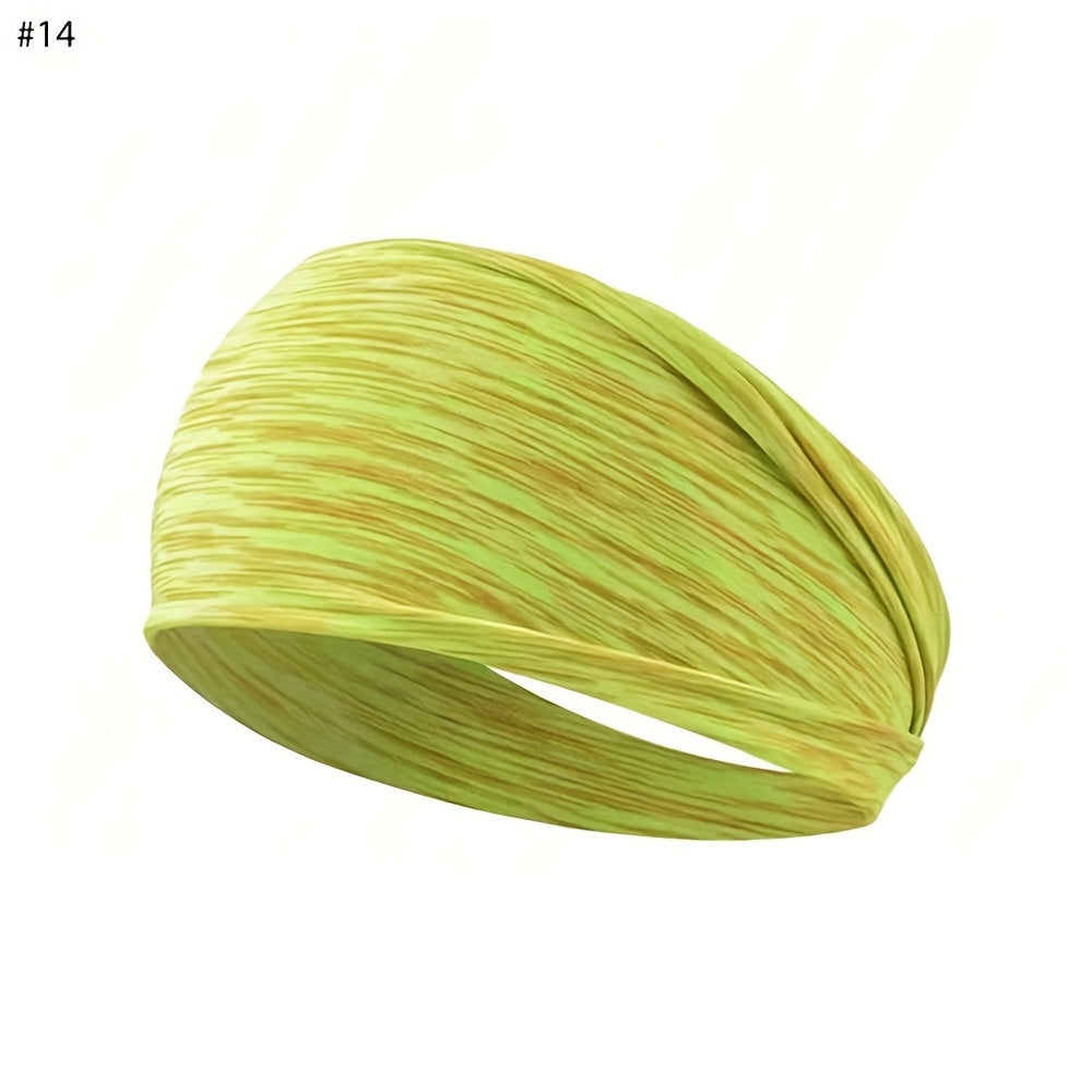Moisture-Wicking Running Headbands - Non-Slip Elastic Workout Sweatbands