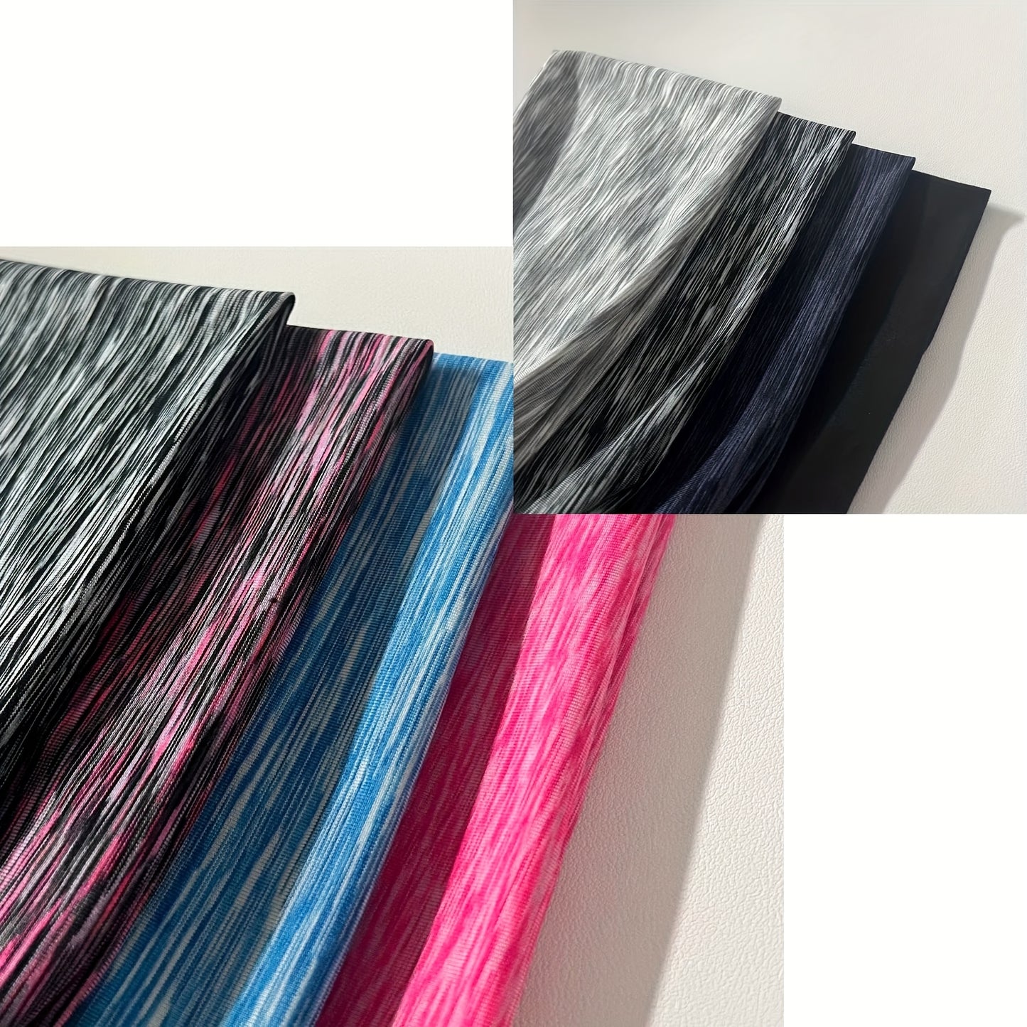 Moisture-Wicking Running Headbands - Non-Slip Elastic Workout Sweatbands