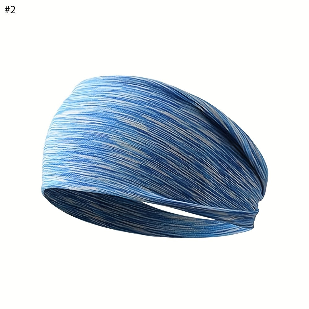 Moisture-Wicking Running Headbands - Non-Slip Elastic Workout Sweatbands