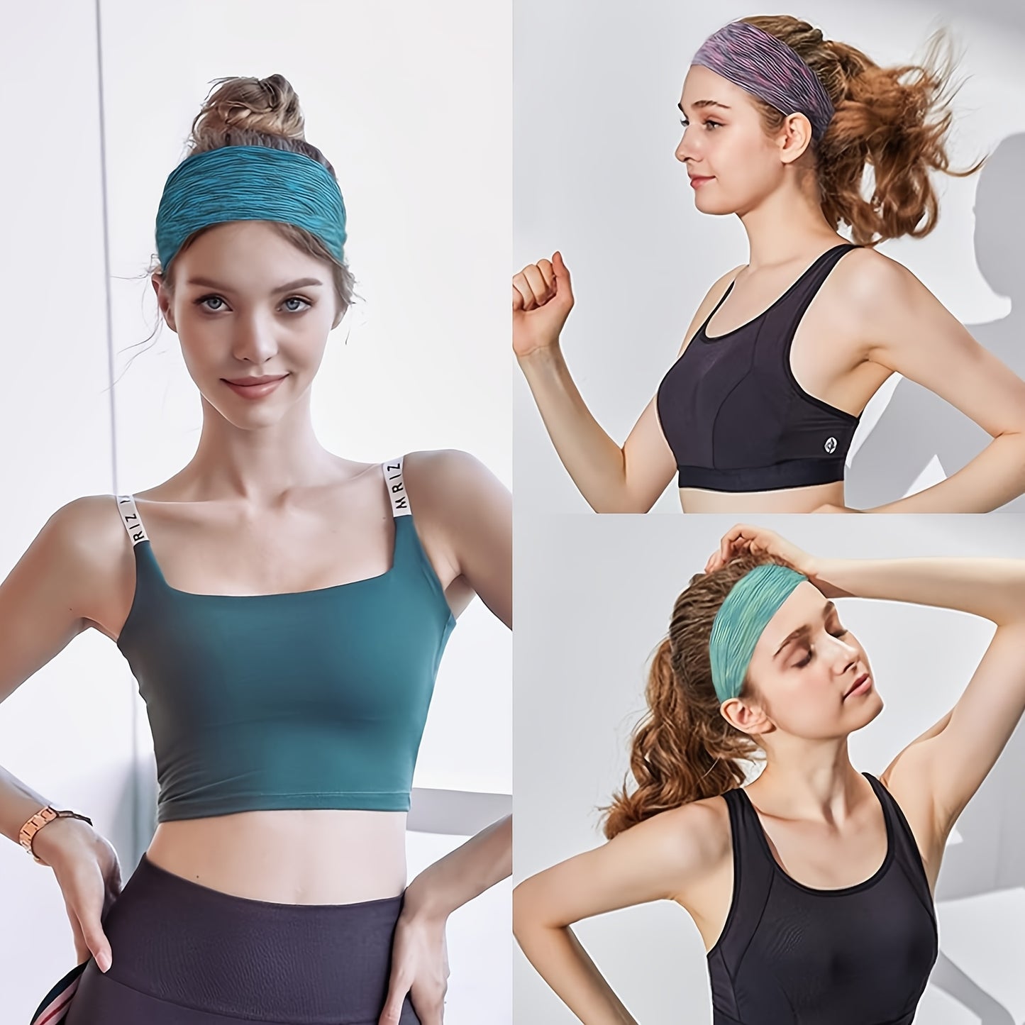 Moisture-Wicking Running Headbands - Non-Slip Elastic Workout Sweatbands